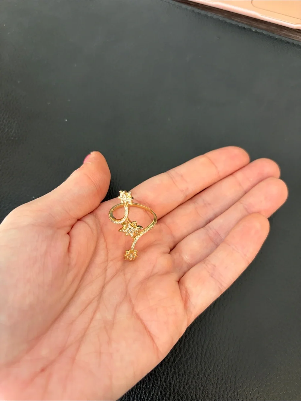 Gold Star Triple-Row Ring - Women Jewelry